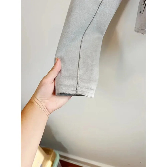 Anthropologie Gray Faux Suede MotorCycle Jacket Size S - Picture 4 of 10
